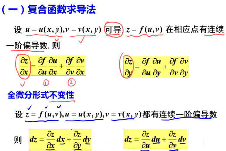 高等数学强化5：多元函数微分学(2) 偏导数与全微分的计算_微分方程求偏导-CSDN博客