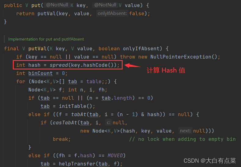 ConcurrentHashMap 通过 spread(int h) 方法计算 Hash 值1