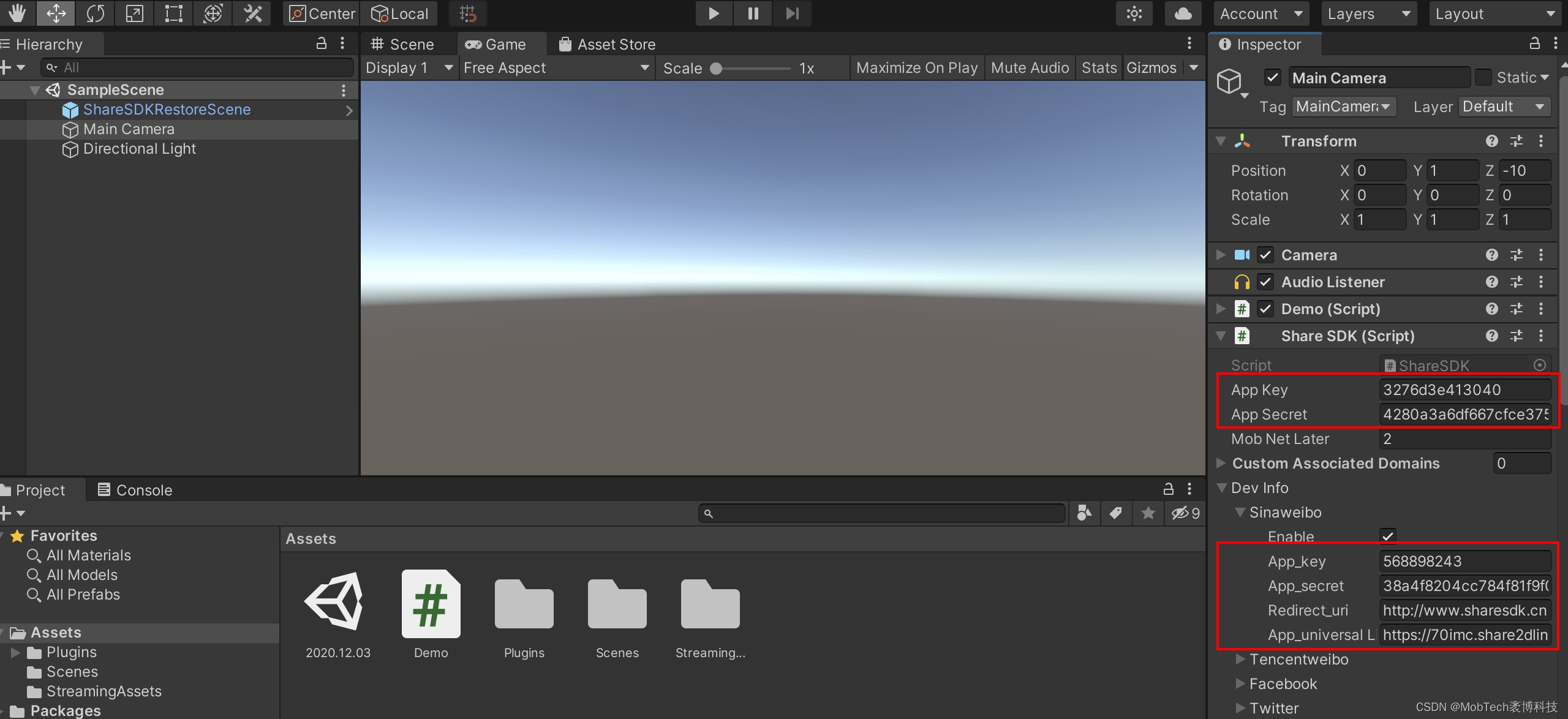 ShareSDK for Unity