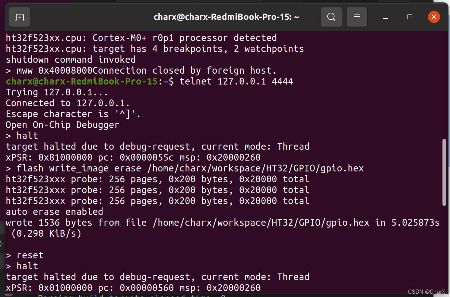 OpenOCD添加第三方设备支持:HT32F52352 Cortex-M0+_openocd添加芯片支持-CSDN博客