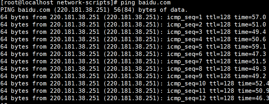 解决CentOS7 Ping不了外网的问题 ping：baidu.com: 未知的名称或服务