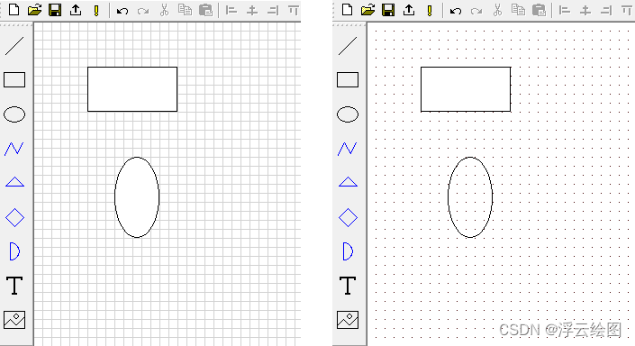 浮云绘图编辑器源码开发之网格线模式