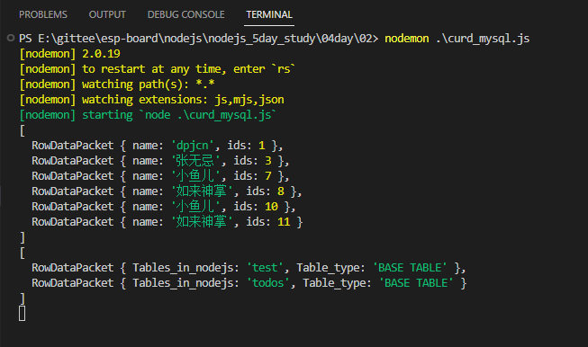 【NodeJs-5天学习】第四天存储篇② ——NodeJs连接操作mysql 8.0