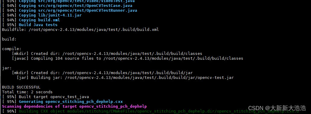 centos编译安装opencv,生成opencv-2413.jar