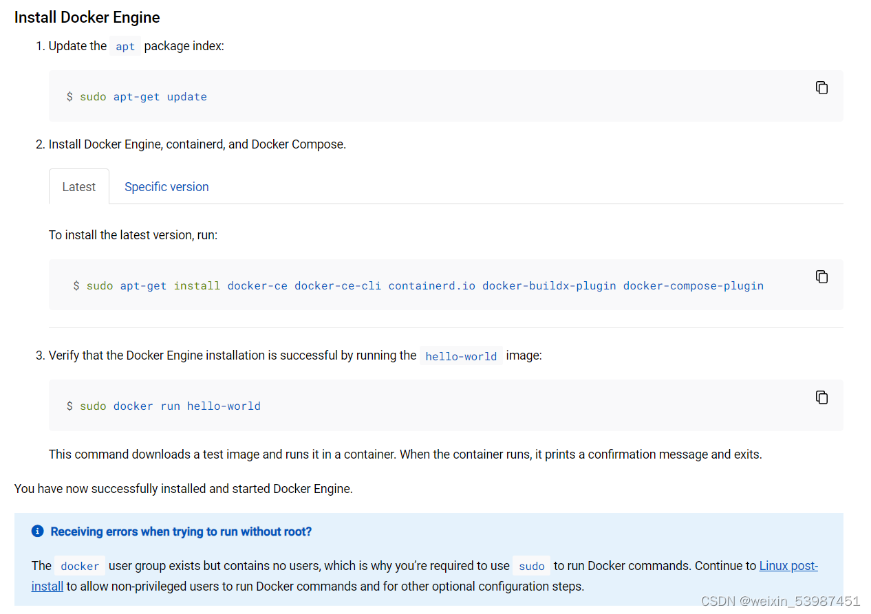 基本Ubuntu安装Docker_ubuntu docker安装CSDN博客