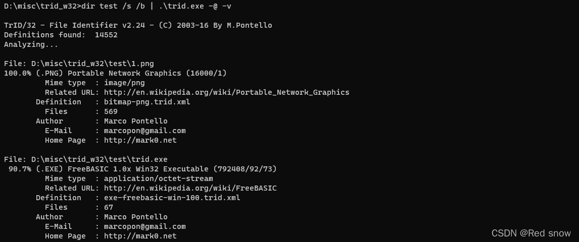 Trid Tree 文件类型识别工具:TrID(trid)下载安装及使用-CSDN博客