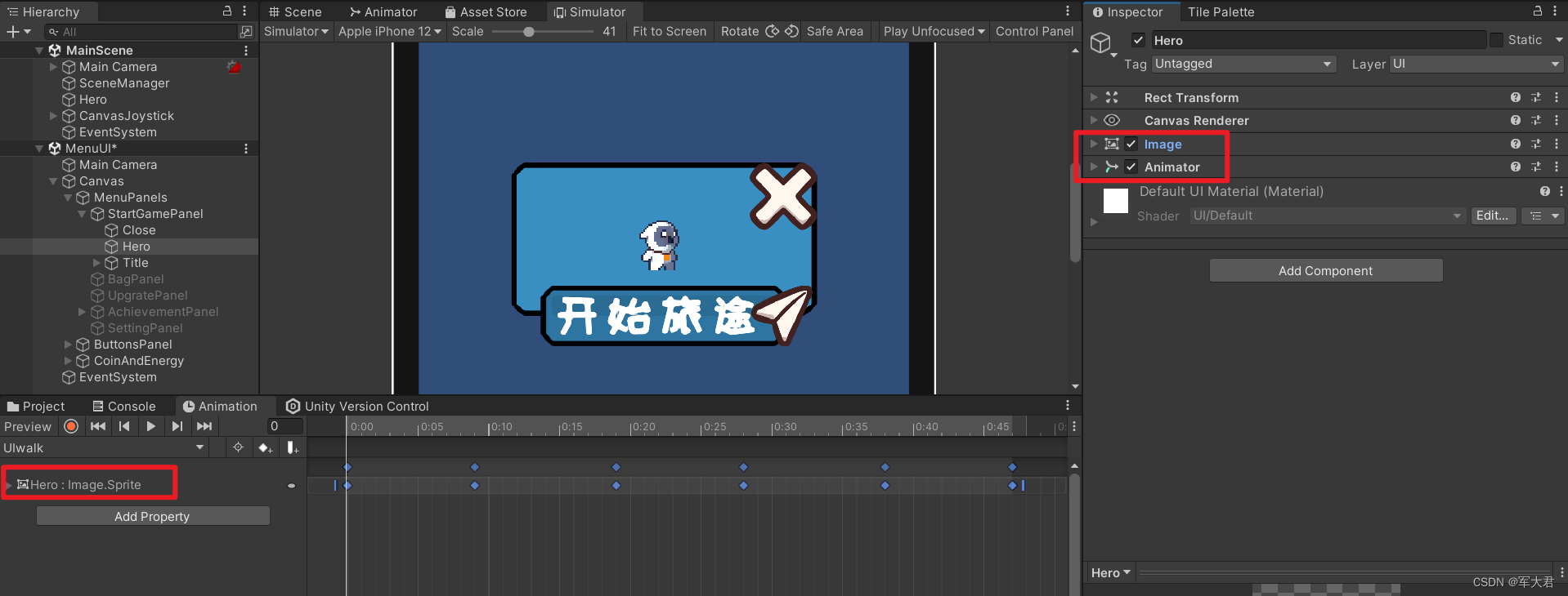 Unity Canvas动画不显示的问题