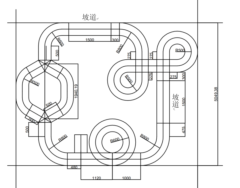 ▲ 图10.4.1 赛道设计与铺设