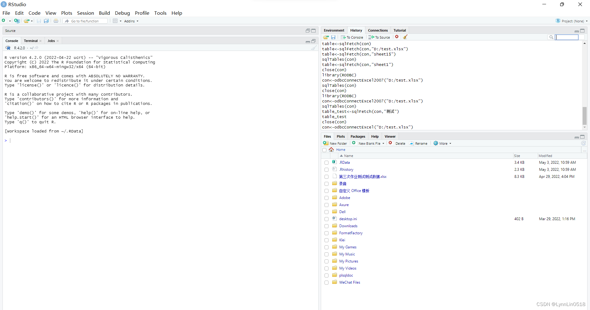 R语言和RStudio安装,载入TXT、CSV和XLSX(利用RODBC)文件_如何将r语言的数据框导入到csv中-CSDN博客
