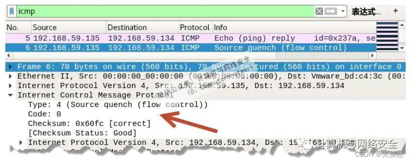 Figure 11 Source station suppresses ICMP packets