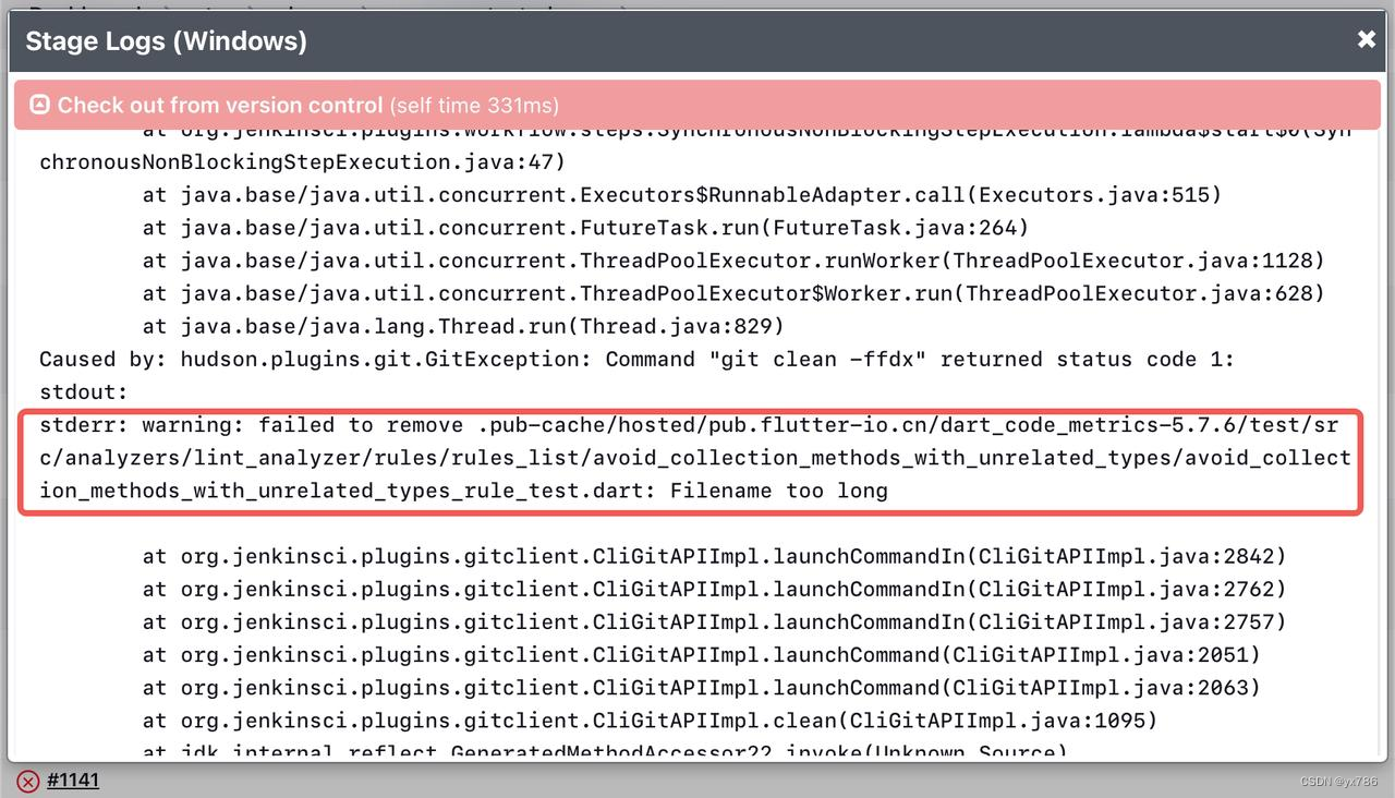 jenkins执行git clean -ffdx<span style='color:red;'>报</span><span style='color:red;'>错</span><span style='color:red;'>文件名</span>太<span style='color:red;'>长</span>：filename too long