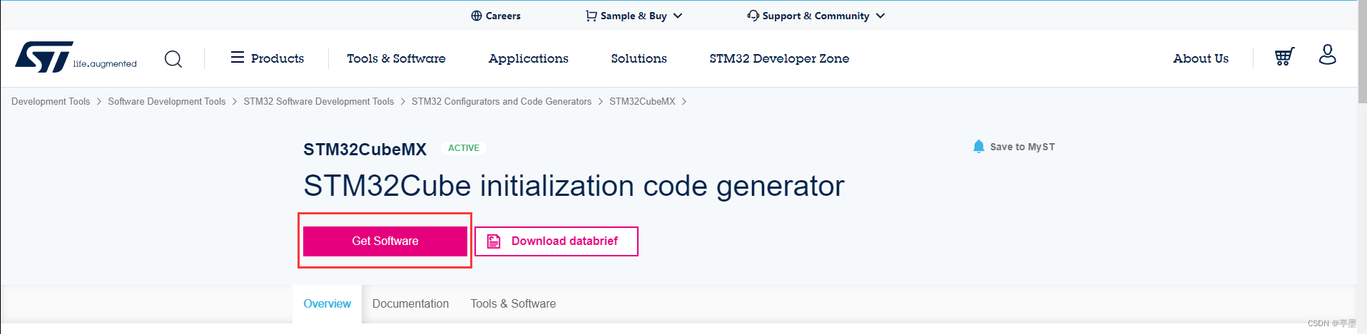 STM32Cube的下载地址