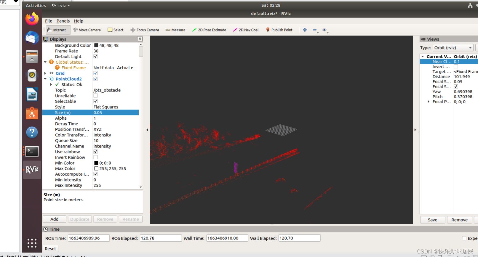 【Ubuntu】Ubuntu18.04配置ros+创建ros工作空间+激光点云路面分割实验步骤