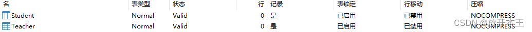创建表