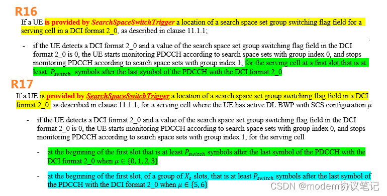 Search space set group switching(一)