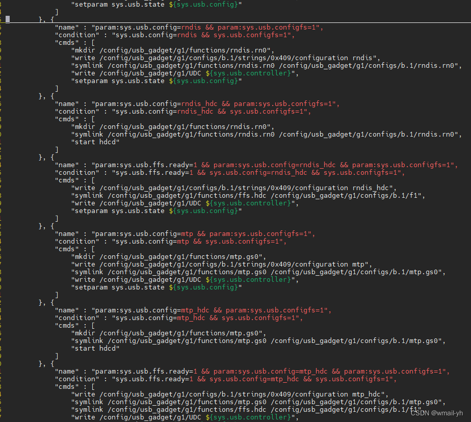 OH----Usb rndis，mtp等function添加，config配置