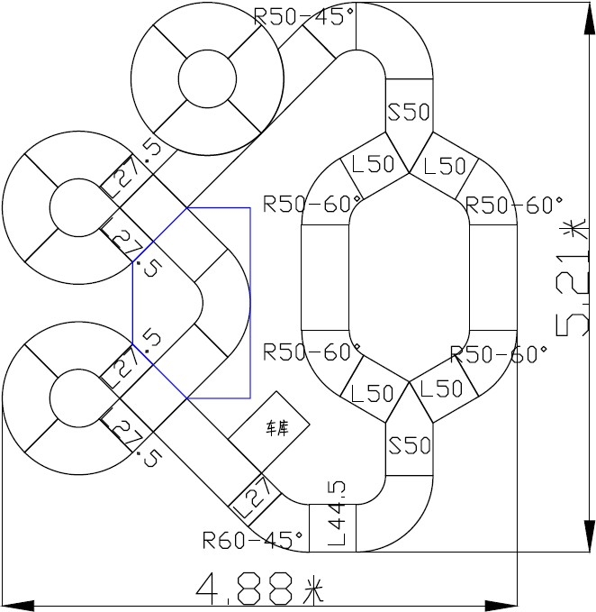 ▲ 图1.1 线上比赛赛道设计图纸