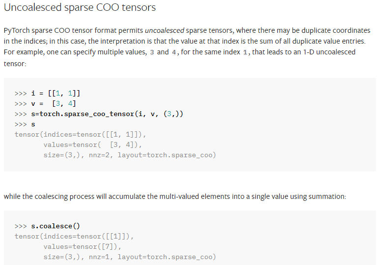 Pytorch稀疏张量sparse Tensor中关于coalesce()的用法_torch Coalesce-CSDN博客