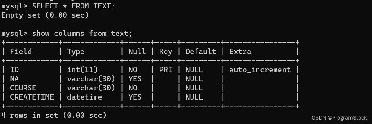 MySQL数据库从入门到精通学习第7天(表数据的增、删、改操作)