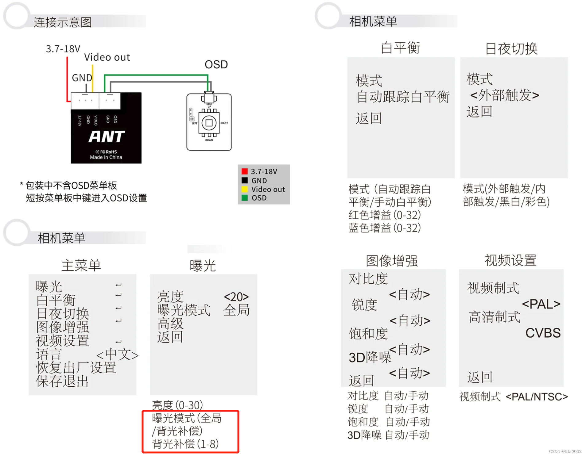 摄像头曝光模式