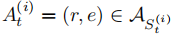 A(ti) = (r, e) ∈ ASt(i)