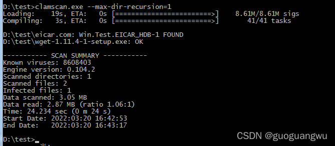 Clamav Cmd clamav--Windows环境搭建并扫描_clamav服务器搭建-CSDN博客