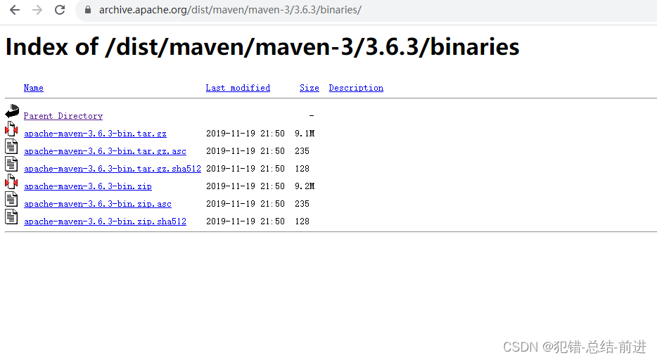 maven 从官网下载指定版本