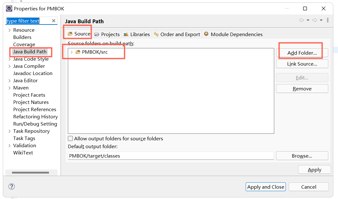 解决the resource is not on the build path of a java project