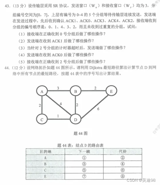 自考本科计算机网络原理（04741）历年大题真题【18年10月-22年10月】