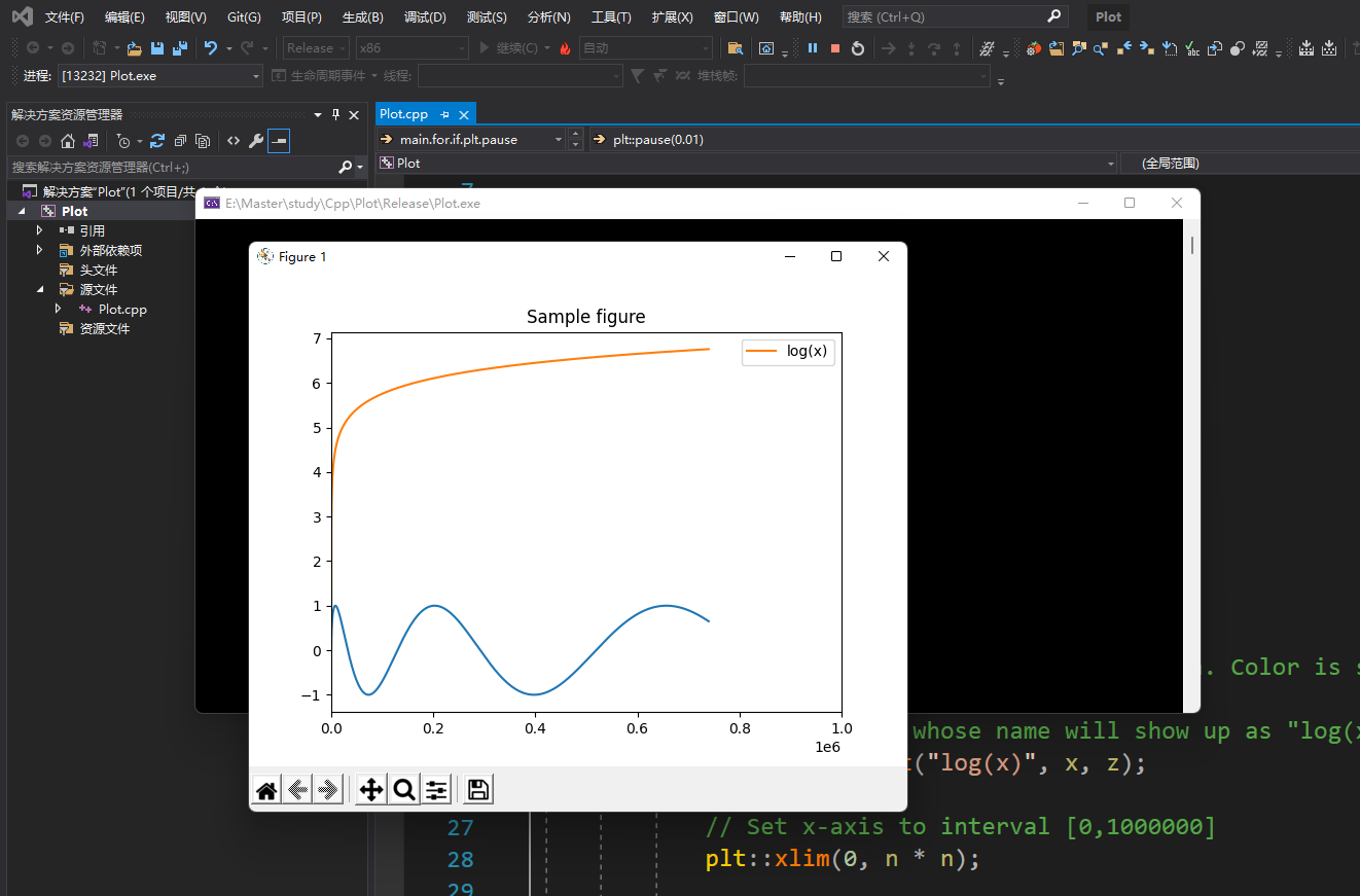 【C++】11 Visual Studio 2019 C++安装matplotlib-cpp绘图_visual studio ...