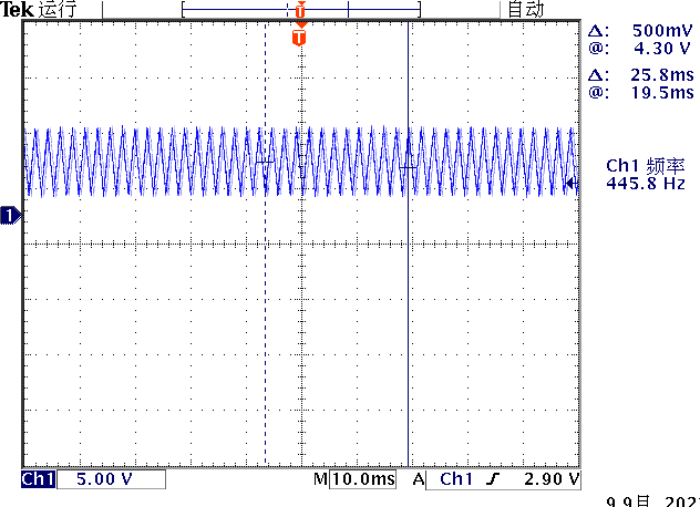 ▲ 图1.2.1 LMC6482 在S1闭合，S2打开时的振荡波形