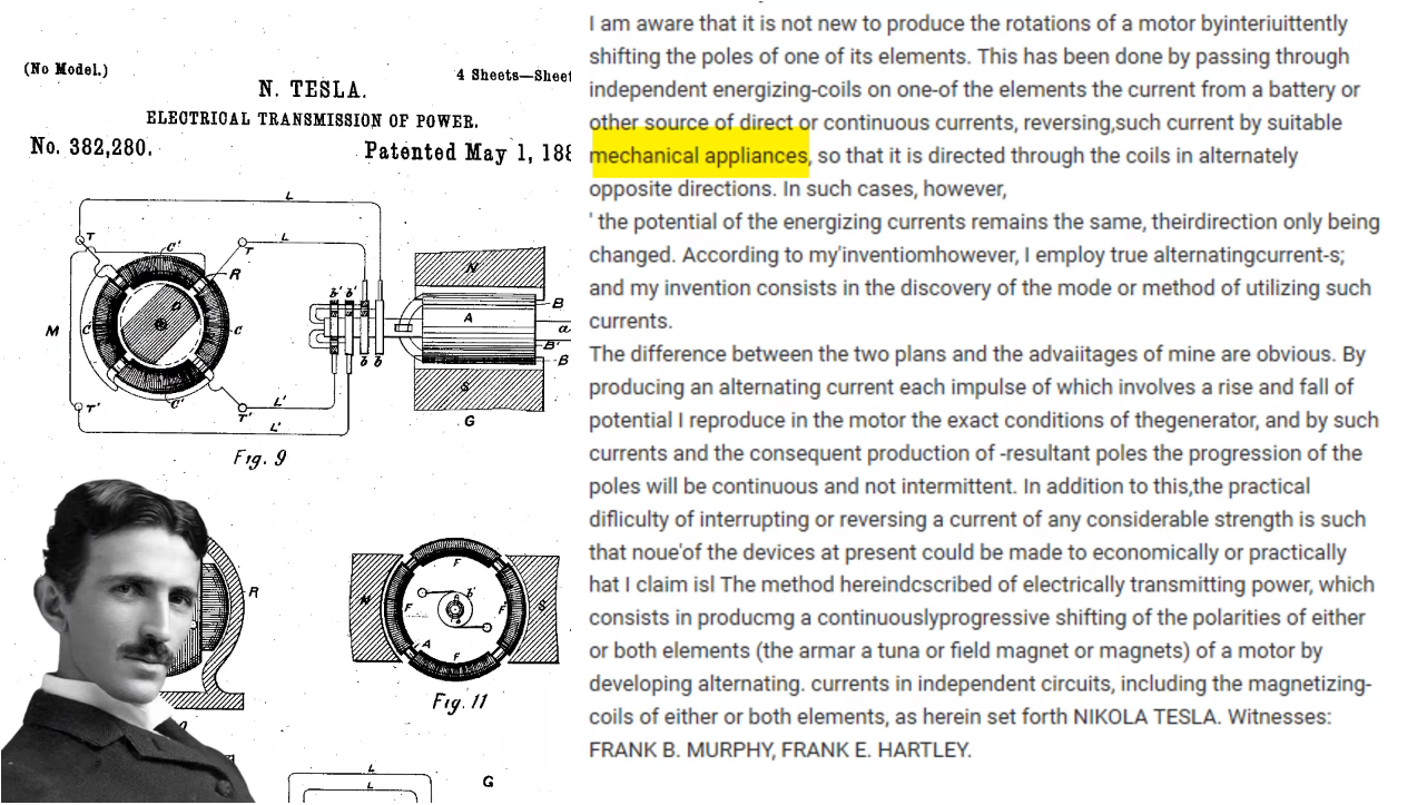 ▲ 图1.5.6 特斯拉交流电机中的电流方向和大小都在变化