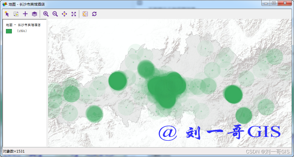 【GeoDa实用技巧100例】004：绘制长沙市宾馆热度图