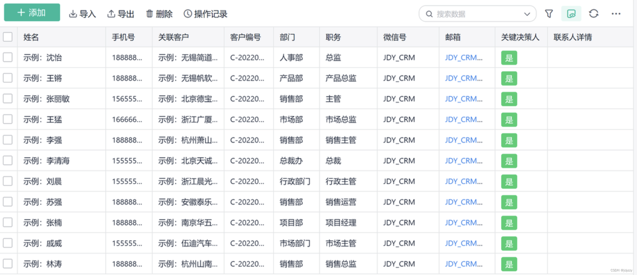 联系人基本信息