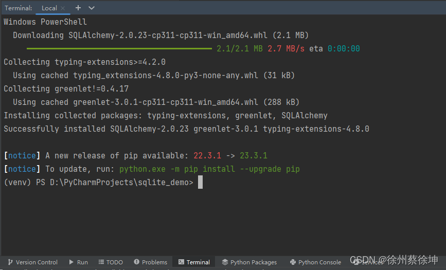 Python使用SQLAlchemy操作sqlite