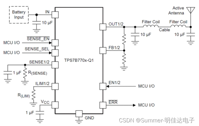 ADS1299IPAGR 8通道、低噪声模拟前端，TPS7B7701QPWPRQ1单通道低压降稳压器（LDO）