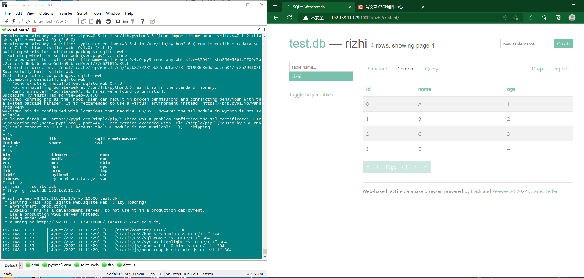 Sqlite web sqlite python arm linux gnueabihf ew 
