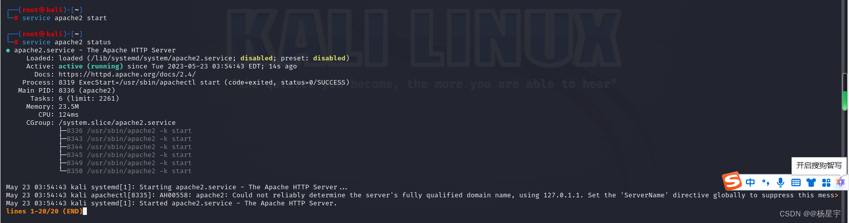6.Kali Linux默认的服务_在kali中apache的服务名称是什么?-CSDN博客