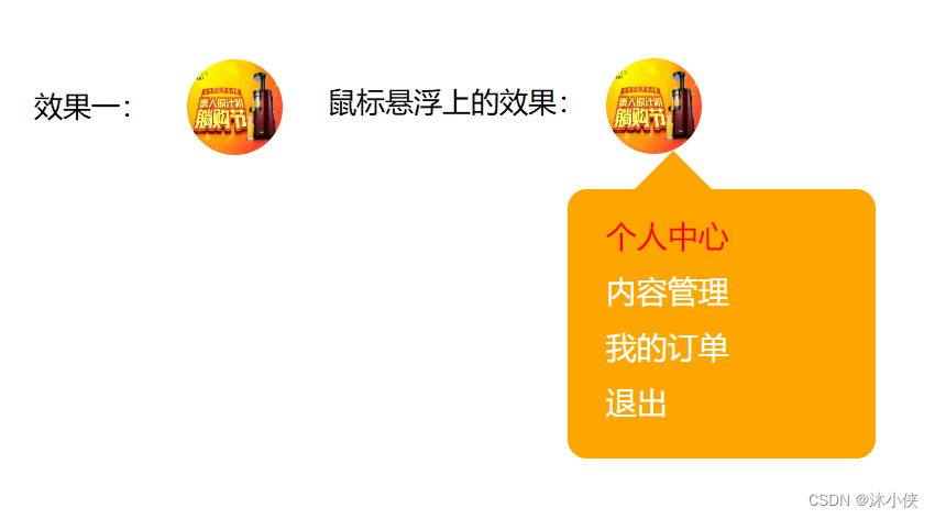 HTML+CSS实现简单的二级菜单