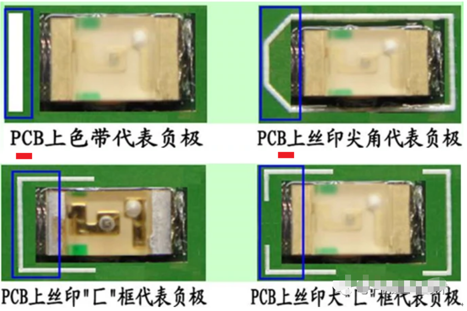 贴片发光二极管正负图片