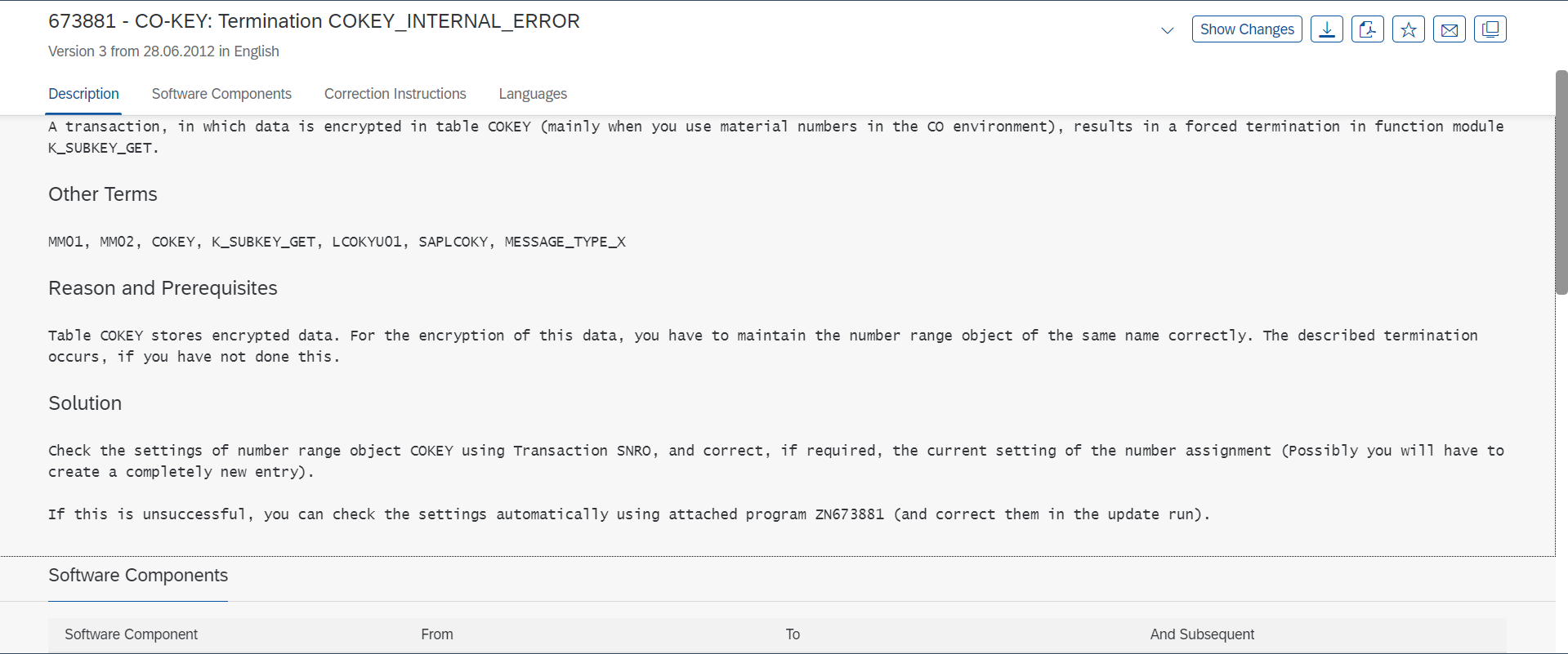 SAP MM01 MM02勾选物料来源(material origin)后程序MESSAGE_TYPE_X Dump_sap message