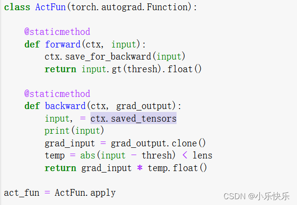 mindspore怎么实现pytorch的ctx.save for backward和ctx.saved tensors