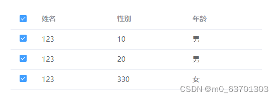 Vue el-table序号与复选框hover切换