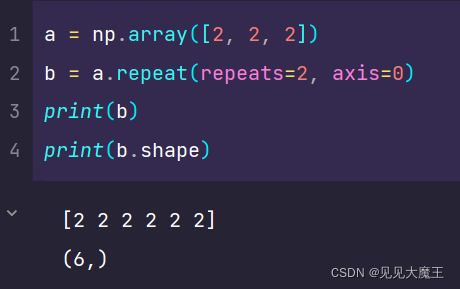 【python技巧】numpy 的 repeat() 函数_numpy repeat函数-CSDN博客