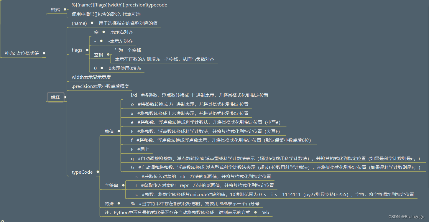 Python的占位格式符