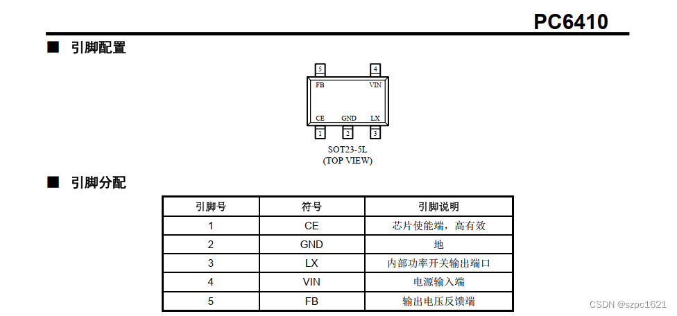 PC6410 DC-DC降压调整器低纹波高效率低功耗