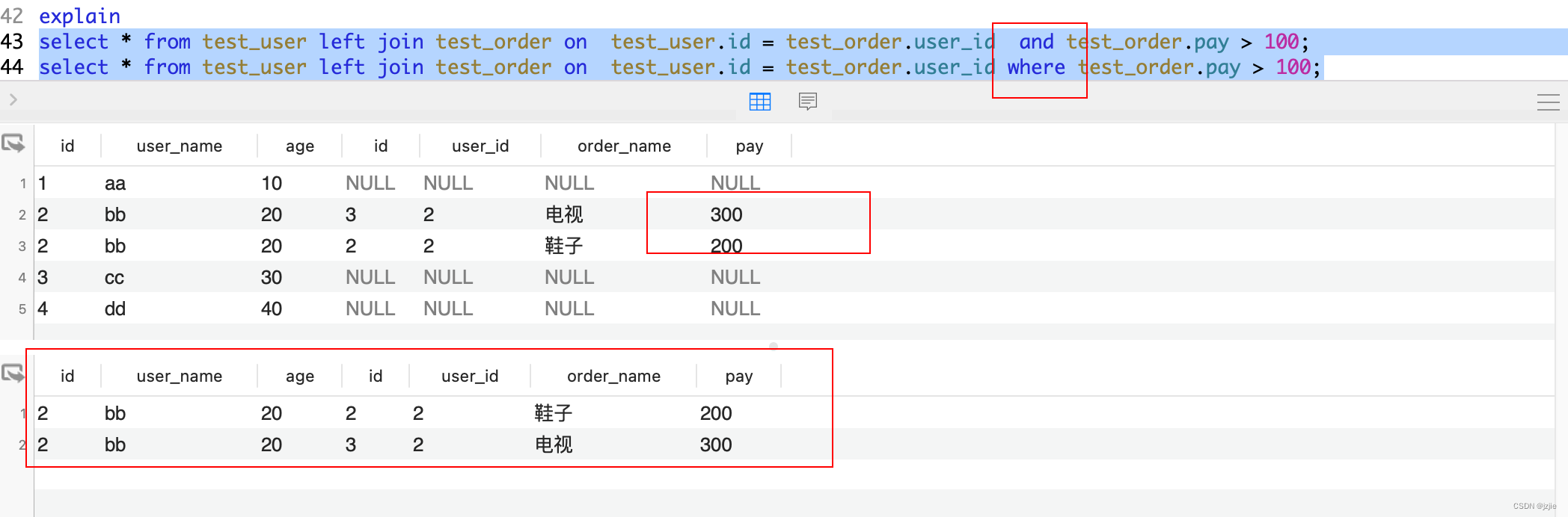 MSQL系列(十四) Mysql实战-SQL语句 left join inner join On和Where语句的区别