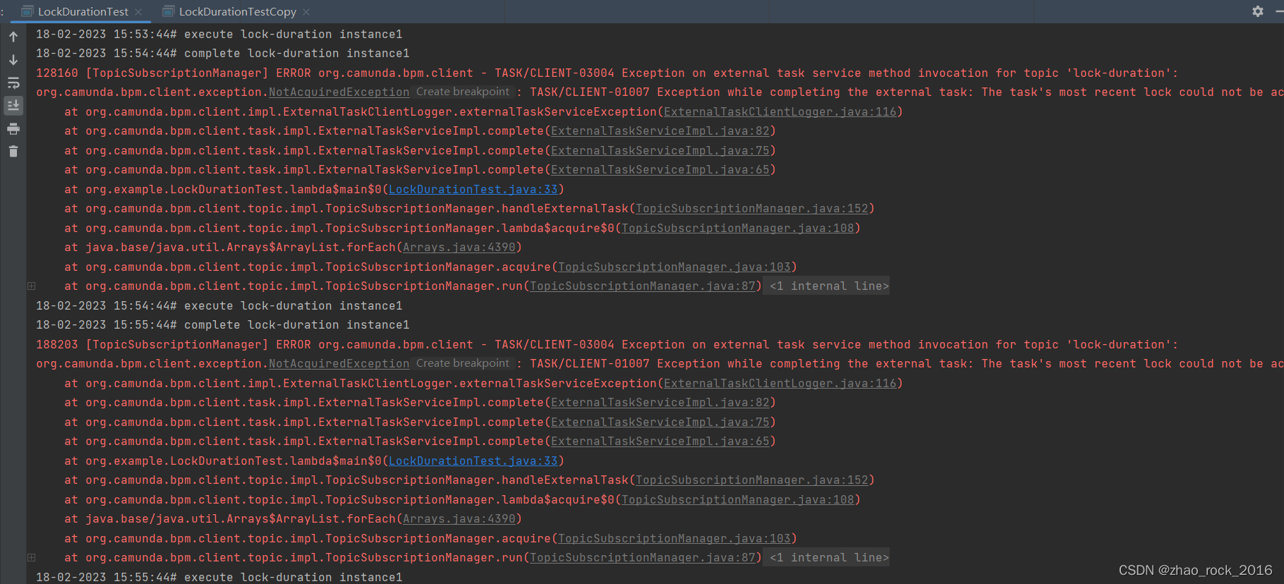 Camunda external task之NotAcquiredException_caused by org.camunda.bpm