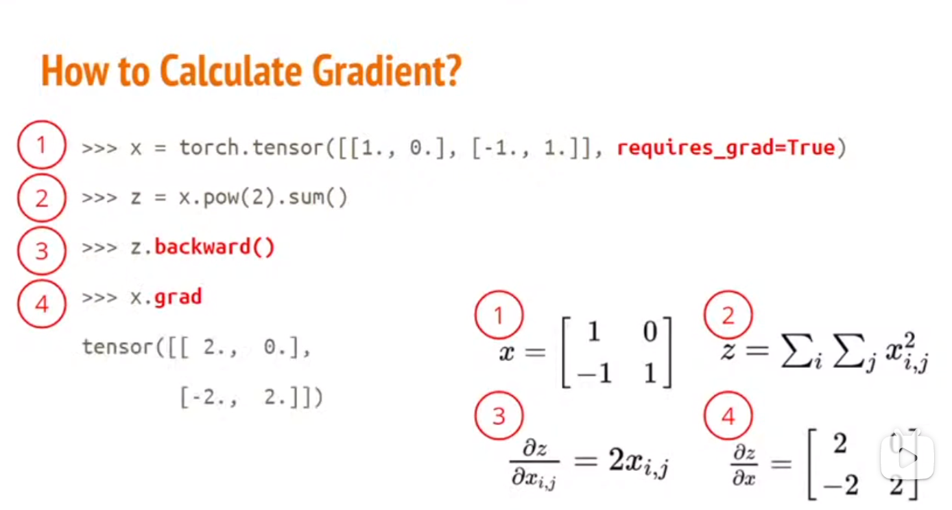 pytorchtensor维度tensor求导backward获取梯度gradoptimizer梯度更新
