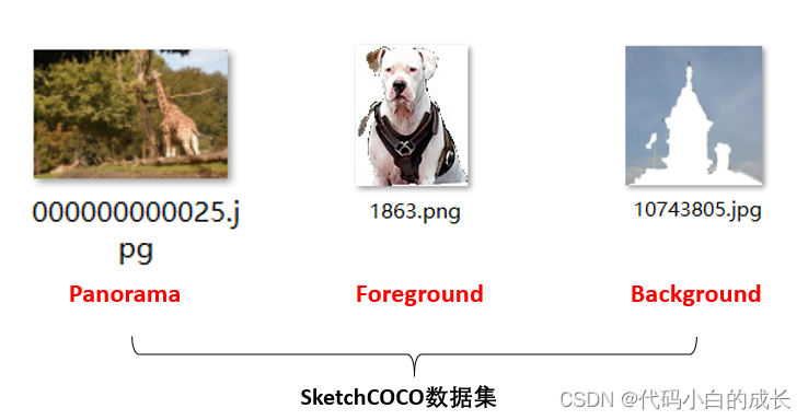 SketchyCOCO数据集进行前景图像、背景图像和全景图像的分类